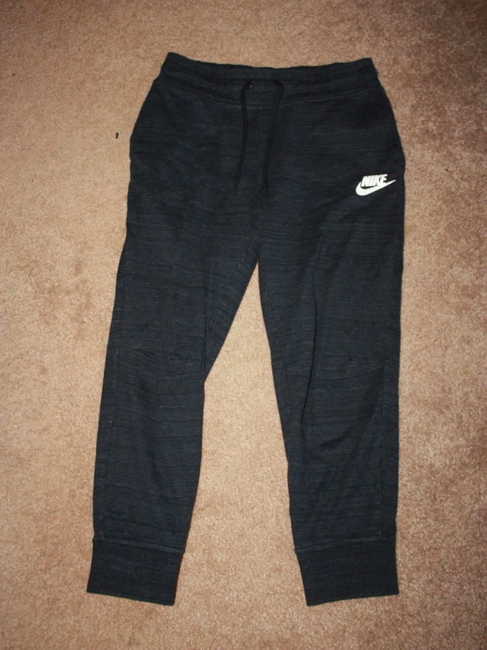 Nike Black Jogger Sweatpants with White Logo